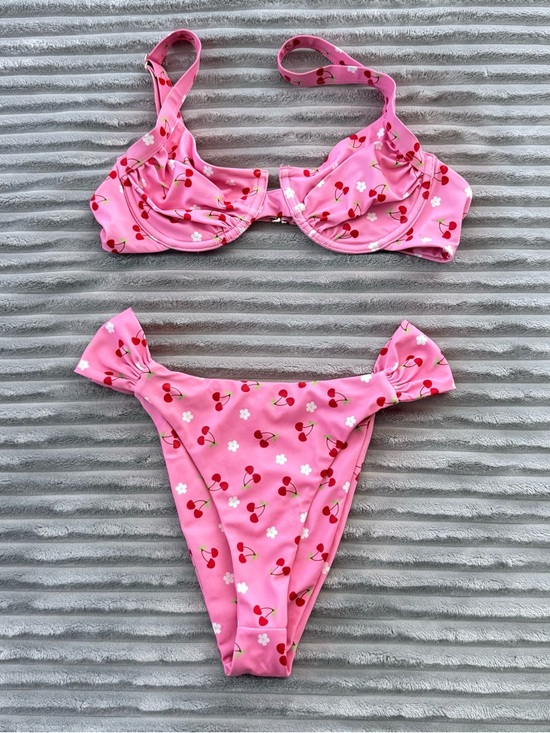 Tiger Mist Other - Tigermist Pink Cherry Print Bikini Set